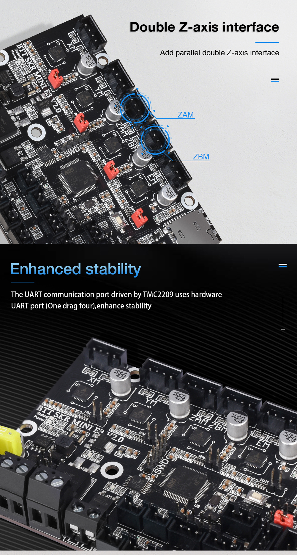 BIGTREETECH SKR MINI E3 V2.0 32bit For Ender 3 - SoluNOiD.dk